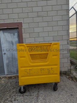 Picture of Yellow Box Bin On Wheels
