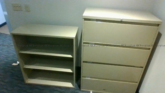 Picture of Metal Filing Cabinets and Book