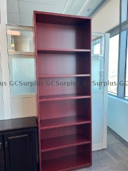 Picture of 3 Red Bookcases