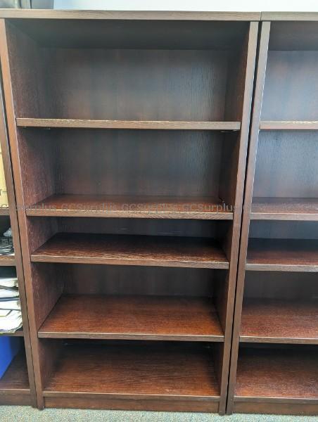 Picture of Lot of Brown Book Shelves