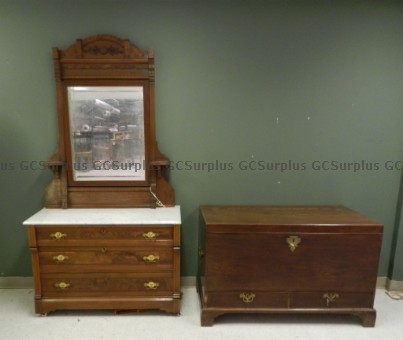 Picture of Antique Marble-Top Dresser and