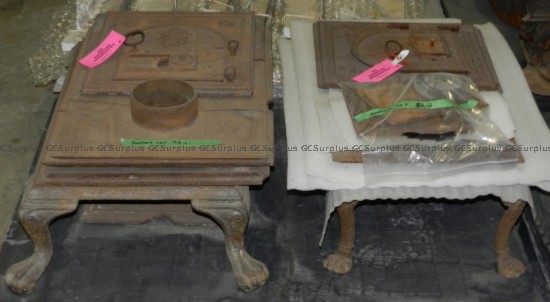 Picture of Two Disassembled Antique Stove