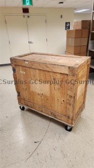 Picture of Wooden Crate on Wheels