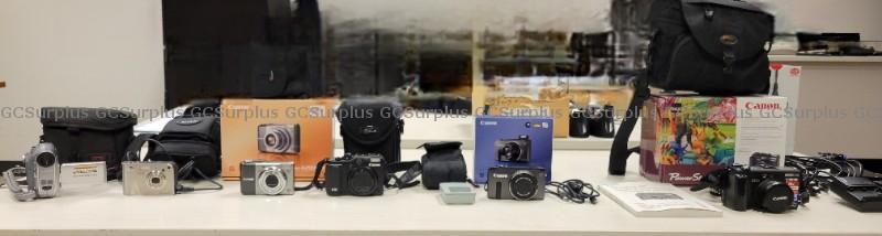 Picture of Lot of Digital Cameras and Cam