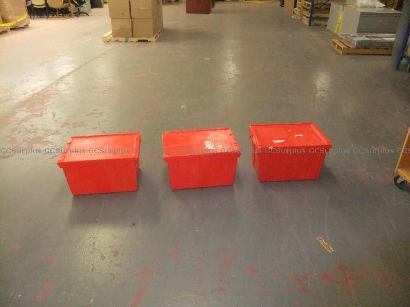 Picture of Red Bins with Attached Lids