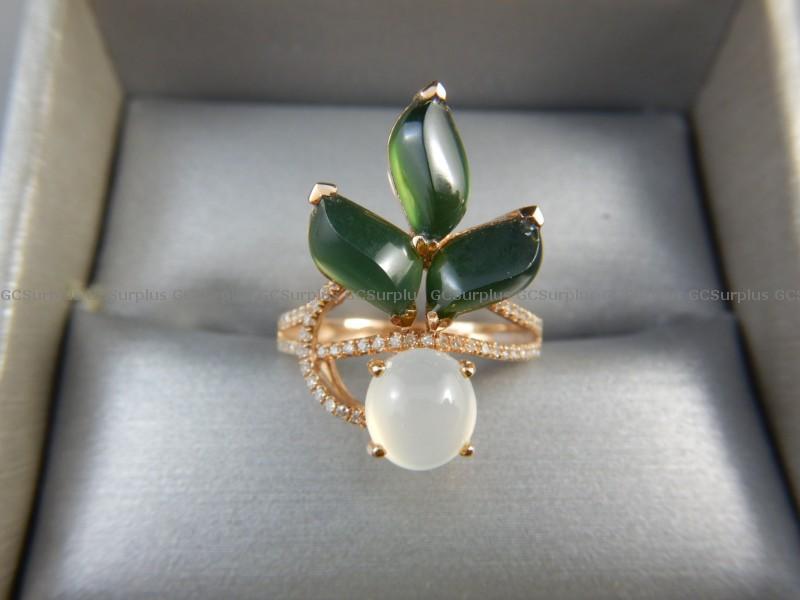 Photo de Bague parure en calcédoine bla