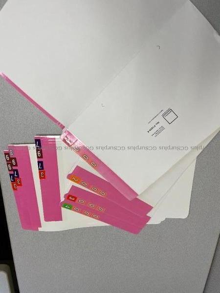 Photo de Chemises à dossier numérotées 