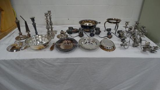 Picture of Assorted Silver Plated Dinnerw