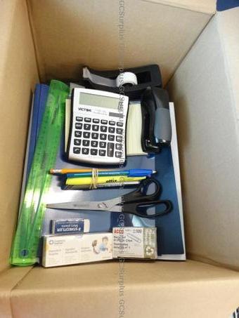 Picture of Box of Assorted Office Supplie