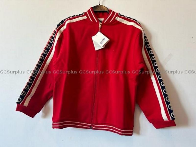 Picture of Kids Gucci Red Cotton Logo Zip